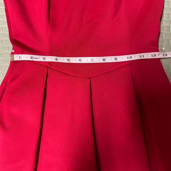 Ted Baker Just for You Red Dress with Cap Sleeves Size 1 - Picture 7 of 10